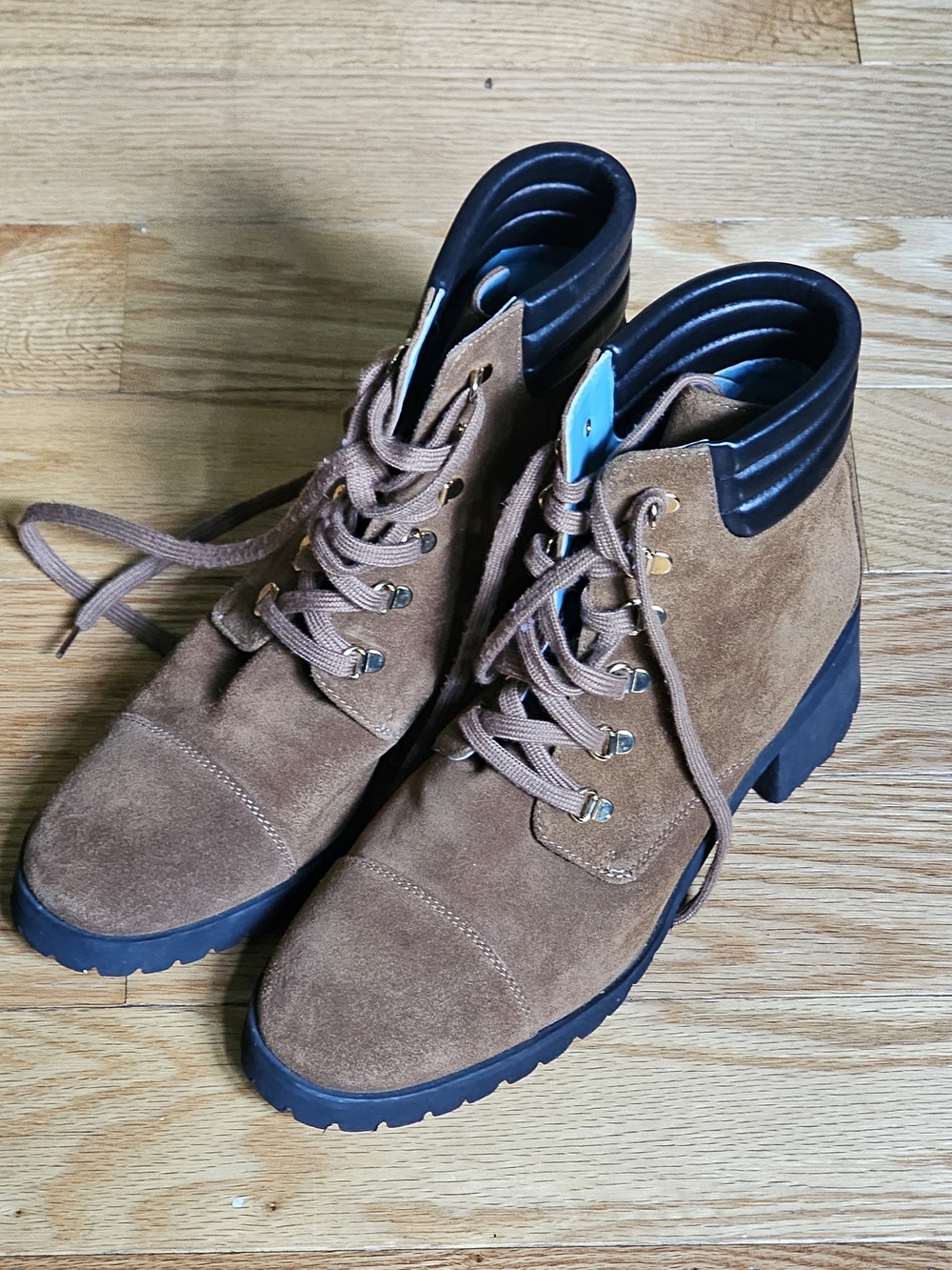 Valentina Rangoni Suede Lace-Up Ankle Boots